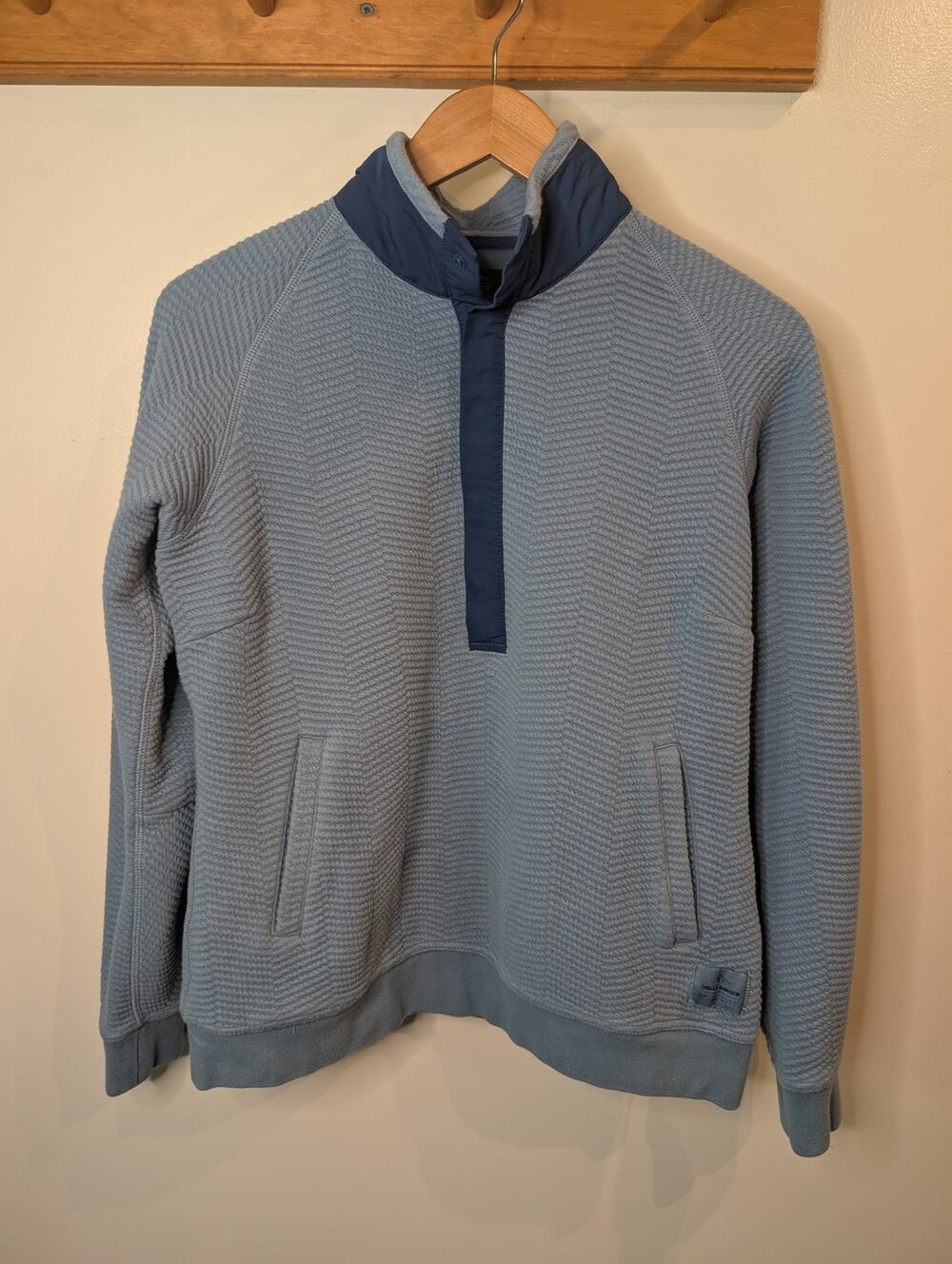 Helly Hansen Women's Waffle Knit Snap Pullover Steel Blue Gorpcore M